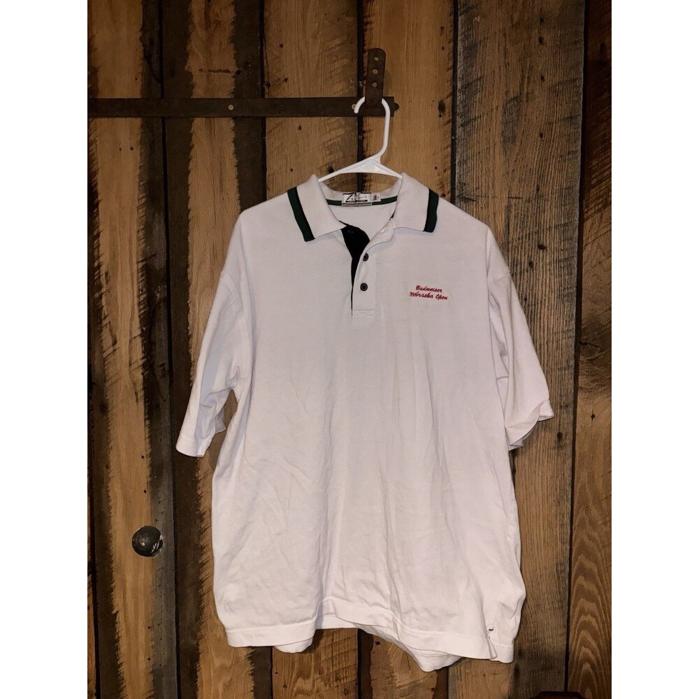 Budweiser Nebraska Open Golf Collared Shirt Y2K 90s Vintage